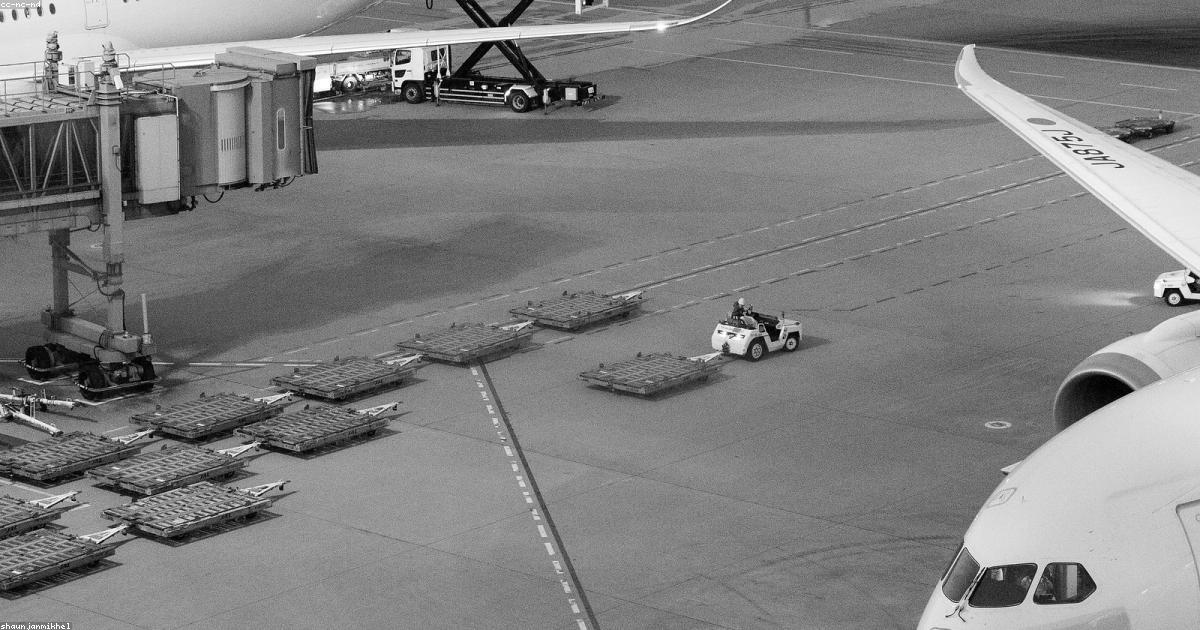 Airport departure terminal for international business travel to China